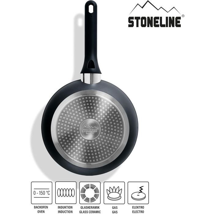 STONELINE 11-Piece Pan and Pot Set, Pot Set with Lids, Induction Cookware Pan, Suitable for All Cooktops, Cookware Set with Non-Stick Coating with Real Stone Particles, Color: Cream