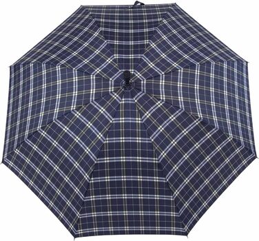 iX-brella Standing Screen, Height Adjustable with Wooden Handle - Blue Checkered