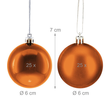 Relaxdays Set of 50 Christmas Baubles