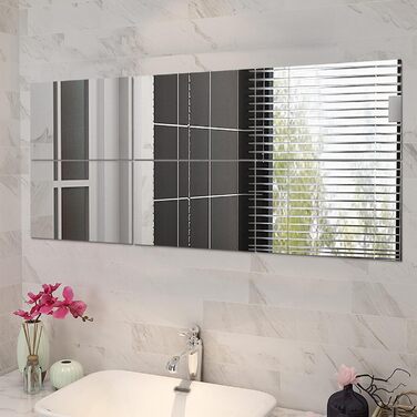 6 шт. дзеркал самоклеючих, 30 x 40 см, гнучкі акрилові дзеркала для стін, шаф, ванної кімнати