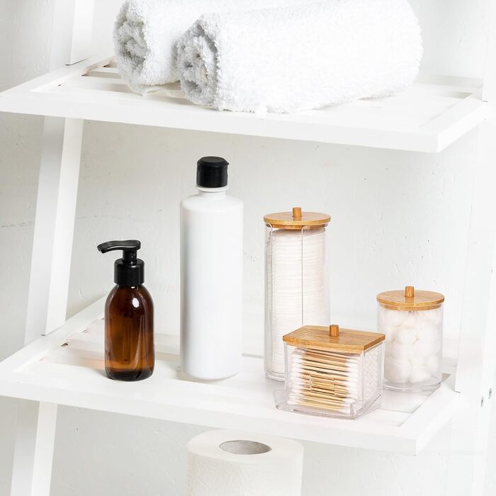 Набір для зняття макіяжу Tecbeauty Wattepad: диски, органайзер, дозатор, бамбуковий ковпачок