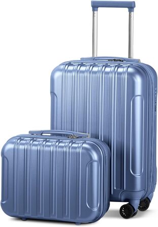 Набір валіз LALAHO 3 шт. з жорстким корпусом, великий дорожній набір, валізи з колесами, ABS+PC, ручна поклажа, набір валіз з жорстким корпусом, м'ятно-зелений (сіро-блакитний)