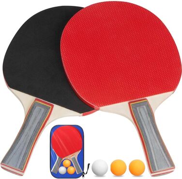 Набір для пінг-понгу преміум-класу: 2 ракетки, 3 м'ячі, сумка. Підходить для початківців та змагань вдома.