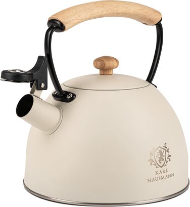 Індивідуальний чайник з нержавіючої сталі 2.5L з автоматичним свистком для індукційних, газових та електричних плит