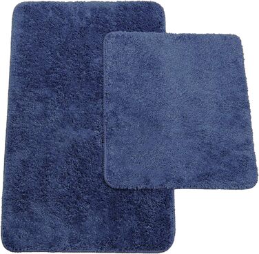 Brandsseller Bath Mat Set - 2 Piece Set (50x80cm & 45x50cm) - Green & Blue