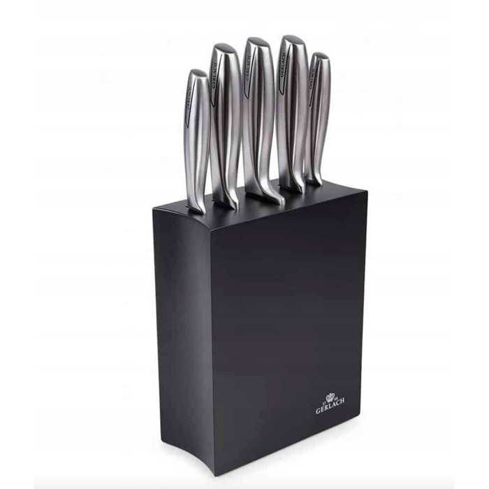 Набір ножів у підставці Gerlach Modern, 5 предметів, чорний блок