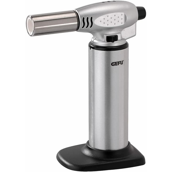 GEFU FUEGO – Кухонний пальник FUEGO з регульованою полум'ям до 1300°C | 60 хв. роботи | Для крем-брюле, овочів | З дитячим блокуванням