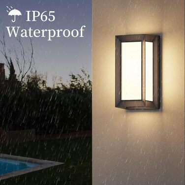 Крізьстінна лампа Klighten, IP65, 60W, 3000K, чорна, для вулиці та дому