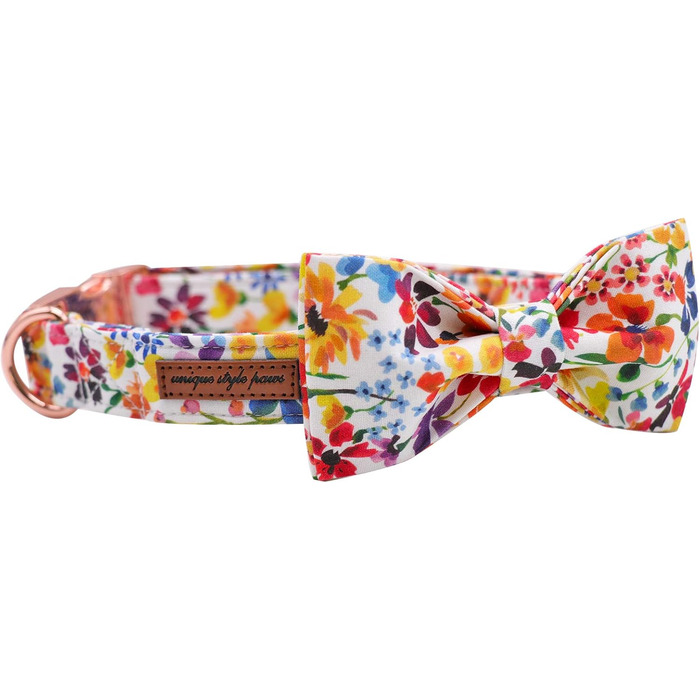 Ошатний нашийник для собак Unique Style з квітучою метеликом, регульований, XXS-XL (1 шт.)