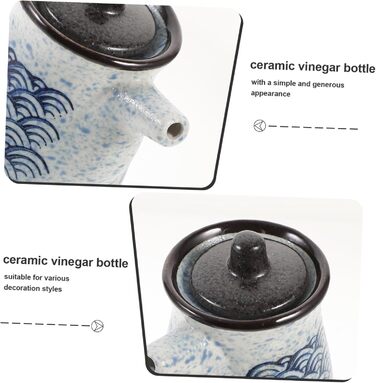 PartyKindom 3St Japanese Oil and Vinegar Pot Mini Sauce Bottles Seasoning Vinegar Bottle Refillable Water Bottles Kitchen Machine Cookware Small Vinegar Jars Japanese Vinegar Dispenser Ceramic