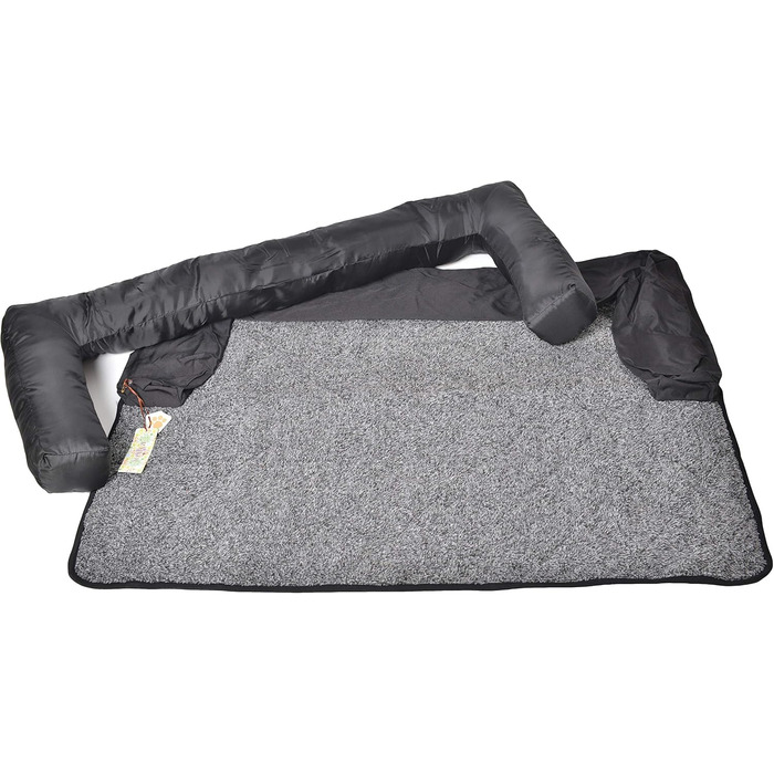 Крісло-ліжко для собак Raikou: зручне та захисне, 70x90 см, сірий меланж