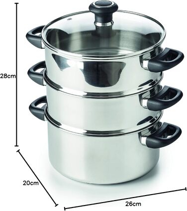 Каструля Beka Polo 2.8 л з кришкою зі скла, 20 см, нержавіюча сталь