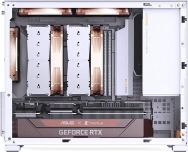 Корпус для ПК Jonsbo D32 PRO білий – компактний mATX з підключенням ззаду, скляна панель, фільтри проти пилу та висока продуктивність охолодження