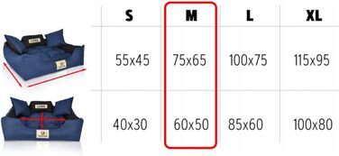 Ліжко для собак та котів KingDog з двома подушками, зручний кошик для домашніх тварин, миється, водонепроникний PVC, розмір M (75x65 см), чорний колір
