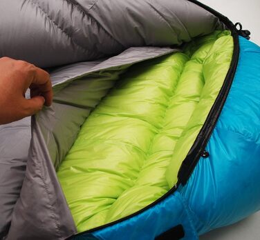Сплячий мішок LMR Outdoor ultraleichter Mumien для кемпінгу, блакитний, з компресійним мішком