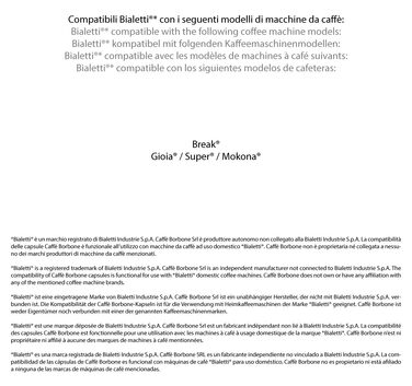 Кава в капсулах Caffè Borbone Rossa (Червона суміш), сумісні з кавомашинами Bialetti, 100 шт