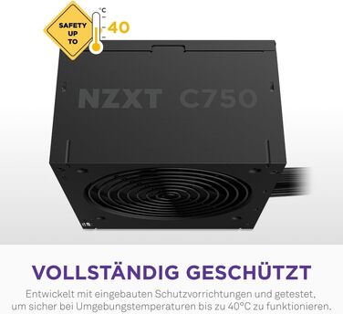 Блок живлення NZXT C850 Gold ATX 3.1, 850W, повністю модульний, 80 Plus Gold, чорний