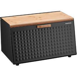 Кляузерг Brotbox - дерев'яний контейнер для хліба з нержавіючої сталі (чорний)