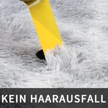 Килим Sour Lemon Hochflor сірий для вітальні, спальні, дитячої, 160x230 см, мобільний, антиковзаючий, плюшевий, сучасний