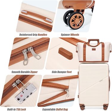 Набір валіз та сумок 5 шт. з колесами, чорний