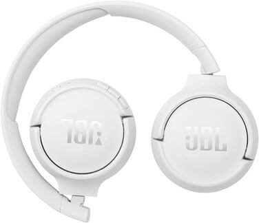 Навушники JBL Tune 510 BT – Bluetooth, бездротові, складні, з функцією гучного зв'язку, сумісні з голосовими помічниками, до 40 годин роботи (білі)