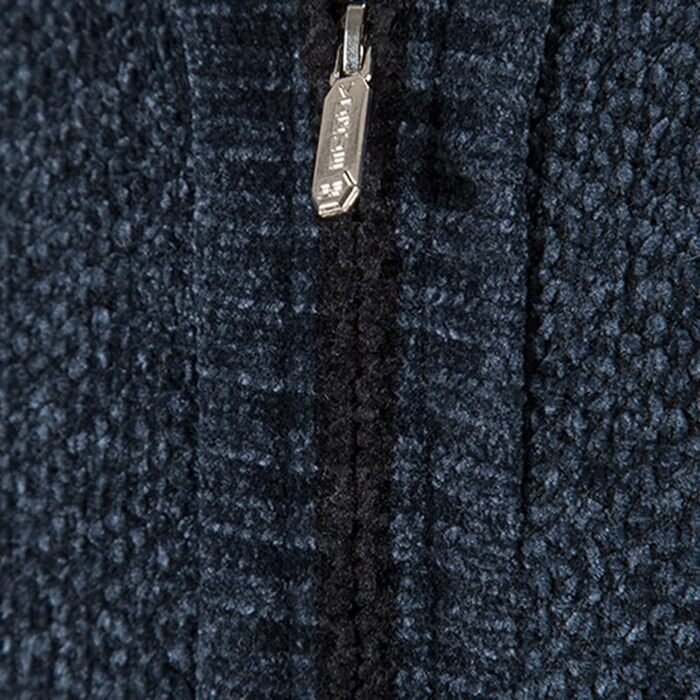 Чоловіча в'язана куртка на осінь, кардиган з кишенями та блискавкою, флісова куртка, куртка для активного відпочинку, спортивна куртка без капюшона, в'язаний світшот, зручна куртка для дому, тепла в'язана куртка (3XL, темно-синій)