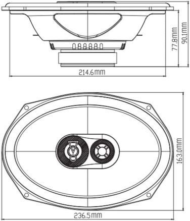 Автомобільні динаміки JBL Stage3 9637 3-смугові, 375 Вт, 6x9'' (152x230 мм), чорні з решіткою від Harman Kardon