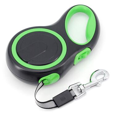 Висувна поводок для собак 8м, високоякісний, до 50кг, для малих, середніх та великих порід (сірий)