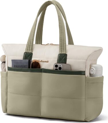 Сумка для ноутбука LOVEVOOK для жінок (бобово-бежева, 15.6 дюймів)