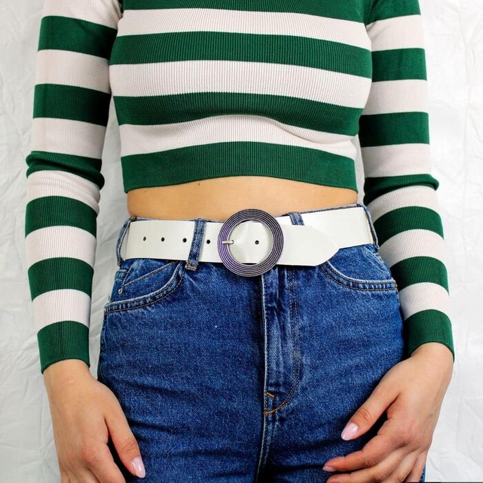 Жіночий шкіряний ремінь AnnaMatoni 4 см, Німеччина - вічний дизайн, натуральна шкіра, нікелева пряжка, червоний колір