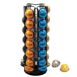 Обертовий тримач для капсул Nespresso Vertuo, підставка для кавових капсул економна, чорна (35 капсул)