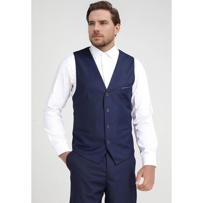 Чоловічий класичний жилет Athemen Slim Fit з V-подібним вирізом для костюма, бізнес-стиль та весіль (3XL, синій #922)
