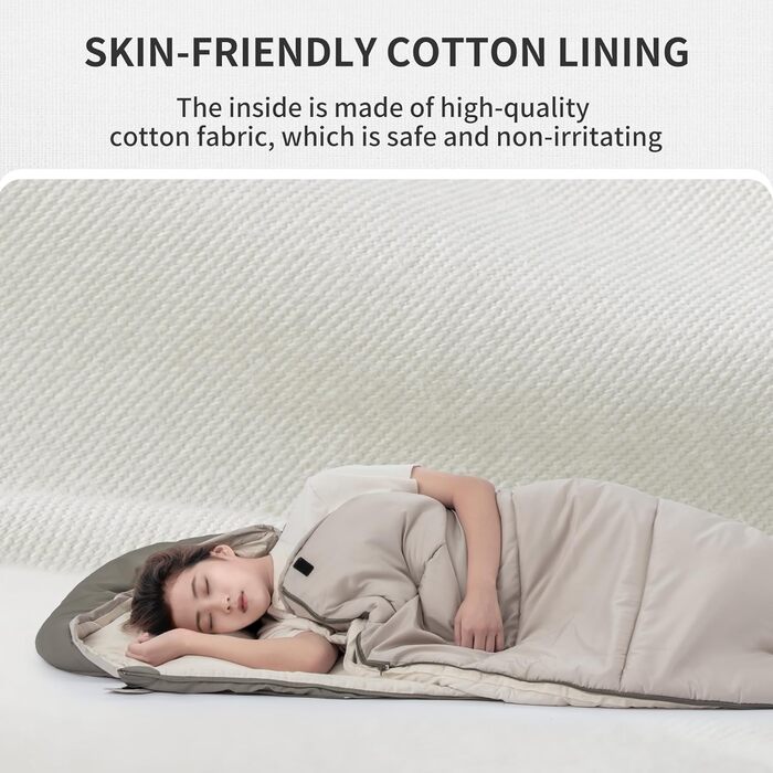 Спальний мішок Naturehike для дорослих: легкий, теплий, бавовняний, для кемпінгу та туризму (зелений, B300)