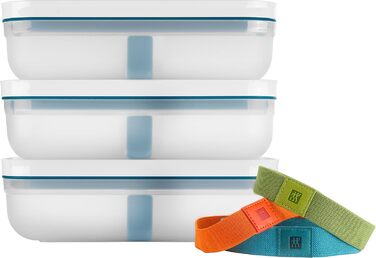 ZWILLING Fresh & Save Vacuum Lunchbox Set, Size L, 3-Piece, Plastic, La Mer