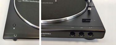 Вініловий програвач Audio-Technica AT-LP60XBT з пасиковим приводом та попереднім підсилювачем, чорний