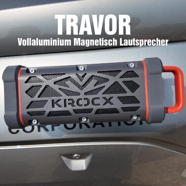Bluetooth колонка TRAVOR 45W, алюмінієвий корпус, IP68 водонепроникна, портативна, для саду, кемпінгу, будинку, стерео-з'єднання, 25 год роботи, сірий