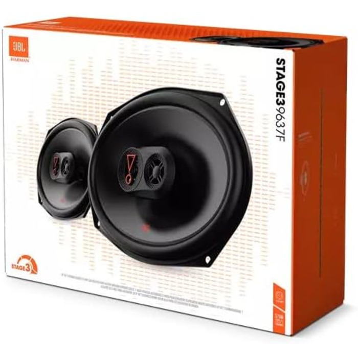 Автомобільні динаміки JBL Stage3 9637F 3-смугові, 375 Вт, 6x9 дюймів, без решітки, Harman Kardon
