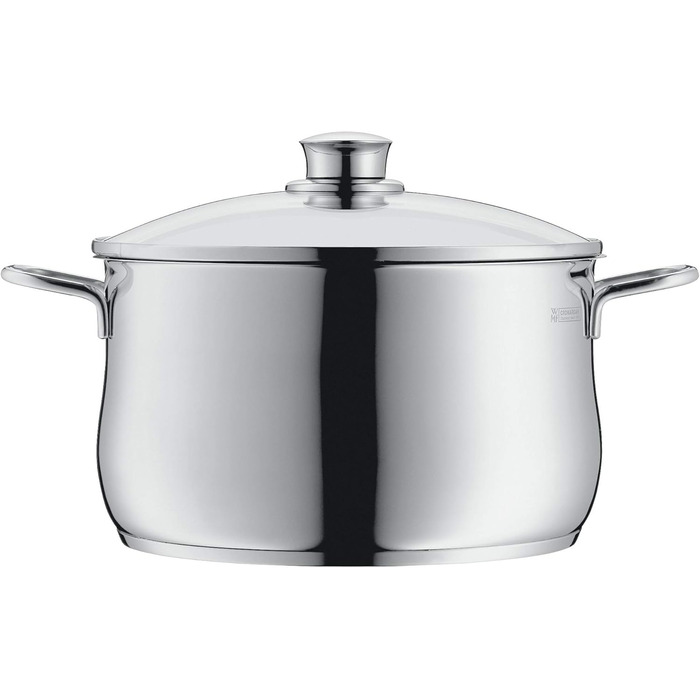 Каструля WMF Diadem Plus 16 см з кришкою, нержавіюча сталь, 2 л, для індукції, без покриття