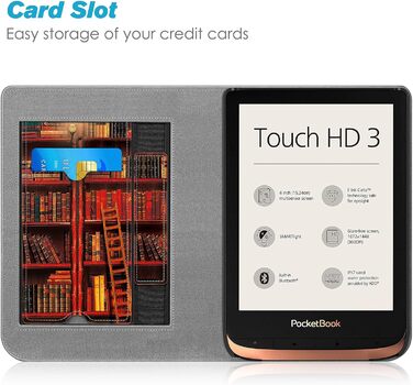 Чохол Fintie для Pocketbook Touch HD 3 / Touch Lux 5/4 / Basic Lux 4/3/2 та Pocketbook Color: з підставкою, кишенями, петлею та авто-ввімкненням/вимиканням