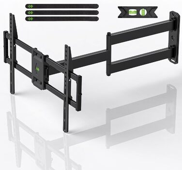 Кріплення для телевізора USX MOUNT на стіну з подовженою балкою, для LCD/LED/OLED телевізорів 37-80 дюймів, витягування 814 мм, регульоване нахилом та поворотне на 180°, VESA до 600x400 мм, вантажопідйомність до 45 кг, ідеально для кутового монтажу