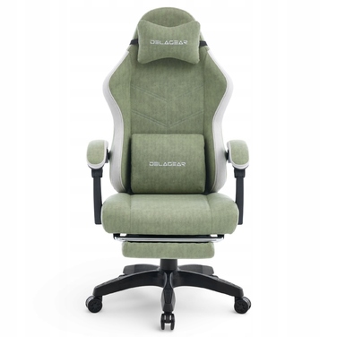 Ігрове крісло Delagear G 325, зелене, оббивка з тканини