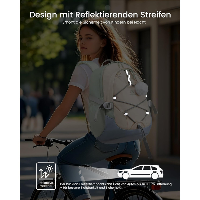 Шкільний рюкзак LOVEVOOK для підлітків, 5 клас, з нагрудним ременем, легкий, для дівчаток, 8+ років, 15.6