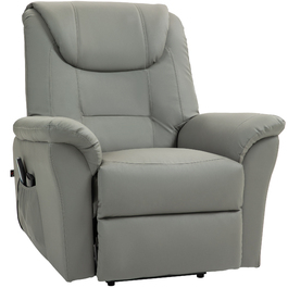 HOMCOM TV Chair with Rise Assist, Electric Recliner with Lie-flat Function, Heating and Massage Function, TV Chair with Spring System | Aosom