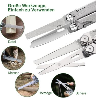 Мультитул NexTool Muiltool 19 в 1: мультифункціональний інструмент з плоскогубцями, ножем, викрутками, ножицями, сталь, для кемпінгу, подарунок для чоловіків