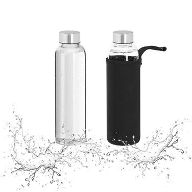 Relaxdays 2-Piece Drink Bottle Set, 500 ml