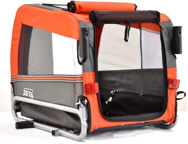 PAPILIOSHOP Причіп для собак та котів – візок для тварин, 3 розміри, стабільний, комфортний, практичний (Помаранчевий)