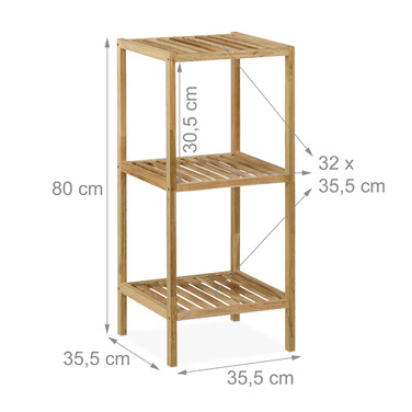 Relaxdays Walnut Open Shelves