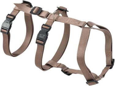 Шлейка для собак середнього розміру Ferplast Brave: надійна, з 6 застібками (колір: коричневий, розмір: LARGE)