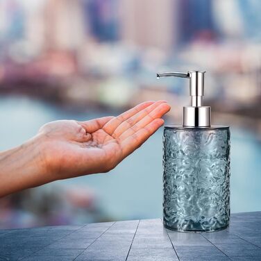 Дозатор мила для кухні та ванної кімнати, 400 мл, пластиковий, циліндричний | Дозатор мила, шампуню, гелю для душу