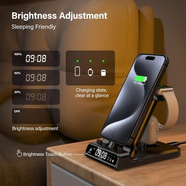 Зарядний стан для Apple SwanScout 701A: iPhone, Apple Watch, AirPods. Підходить для iPhone 6-17